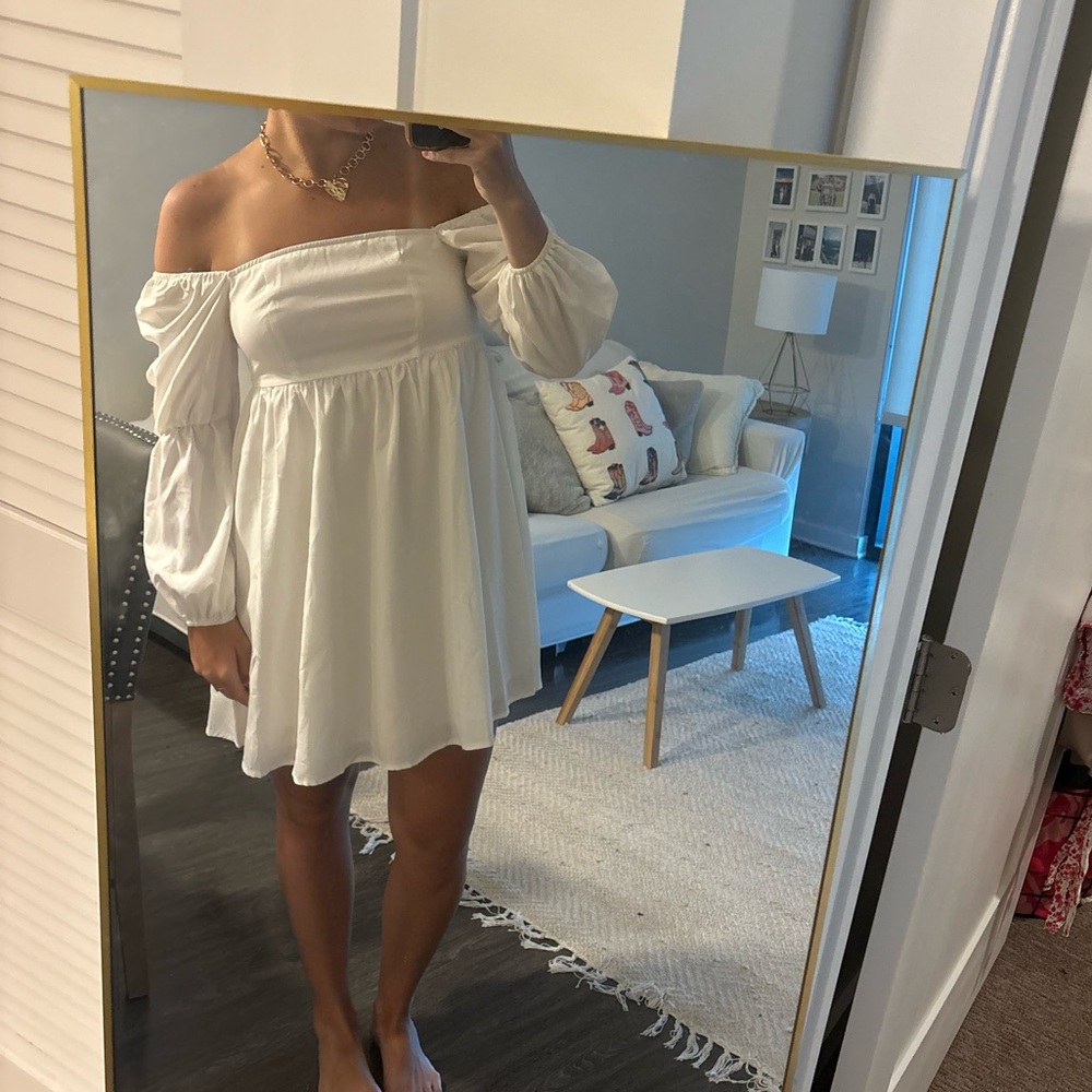 White Off-Shoulder Dress